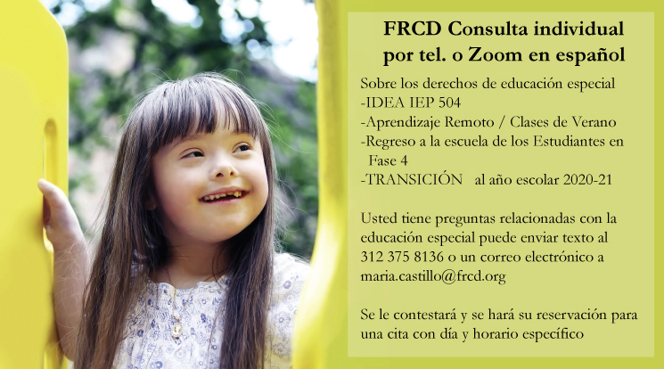 FRCD Consulta individual por tel. o Zoom en español