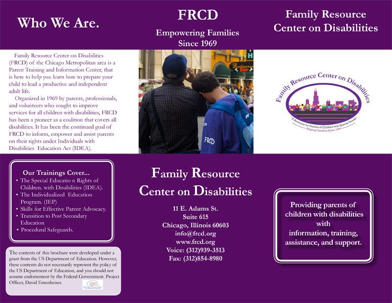 FRCD Disabilities Brochure English