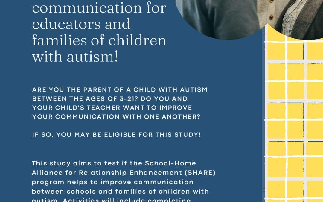 Join our program on school-home communication for educators and families of children with autism!